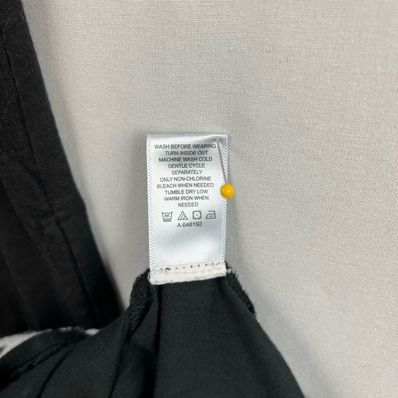 LOGO Lori Goldstein Dress Womens Small Shift Tank Black White Eyelet Tie Dye - Picture 5 of 15